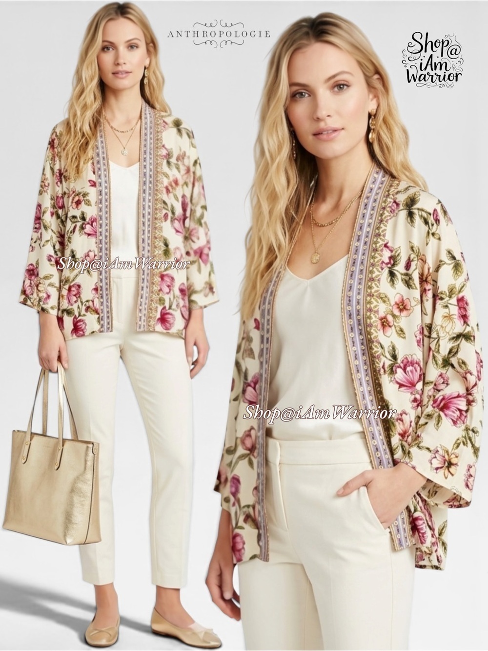 Anthropologie Akemi + Kin floral dolman sleeve kimono jacket *shop@iamwarrior